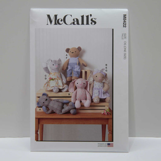 M8422 Plush Bear, Bunny and Mouse