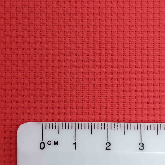 Aida Cotton Xmas Red 14 Count FQ