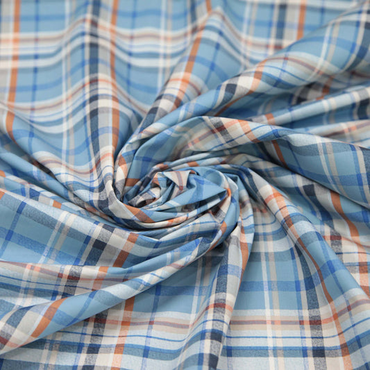 Iva - Cotton fabric Blue