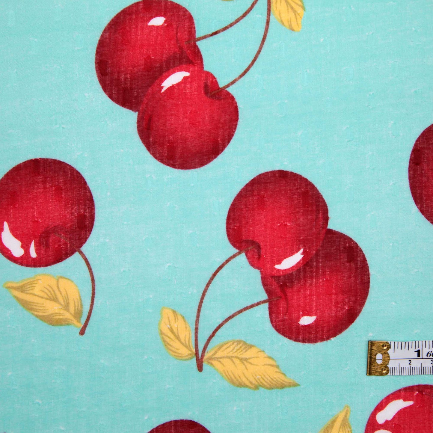 Staccato Cotton Dobby - Cherries