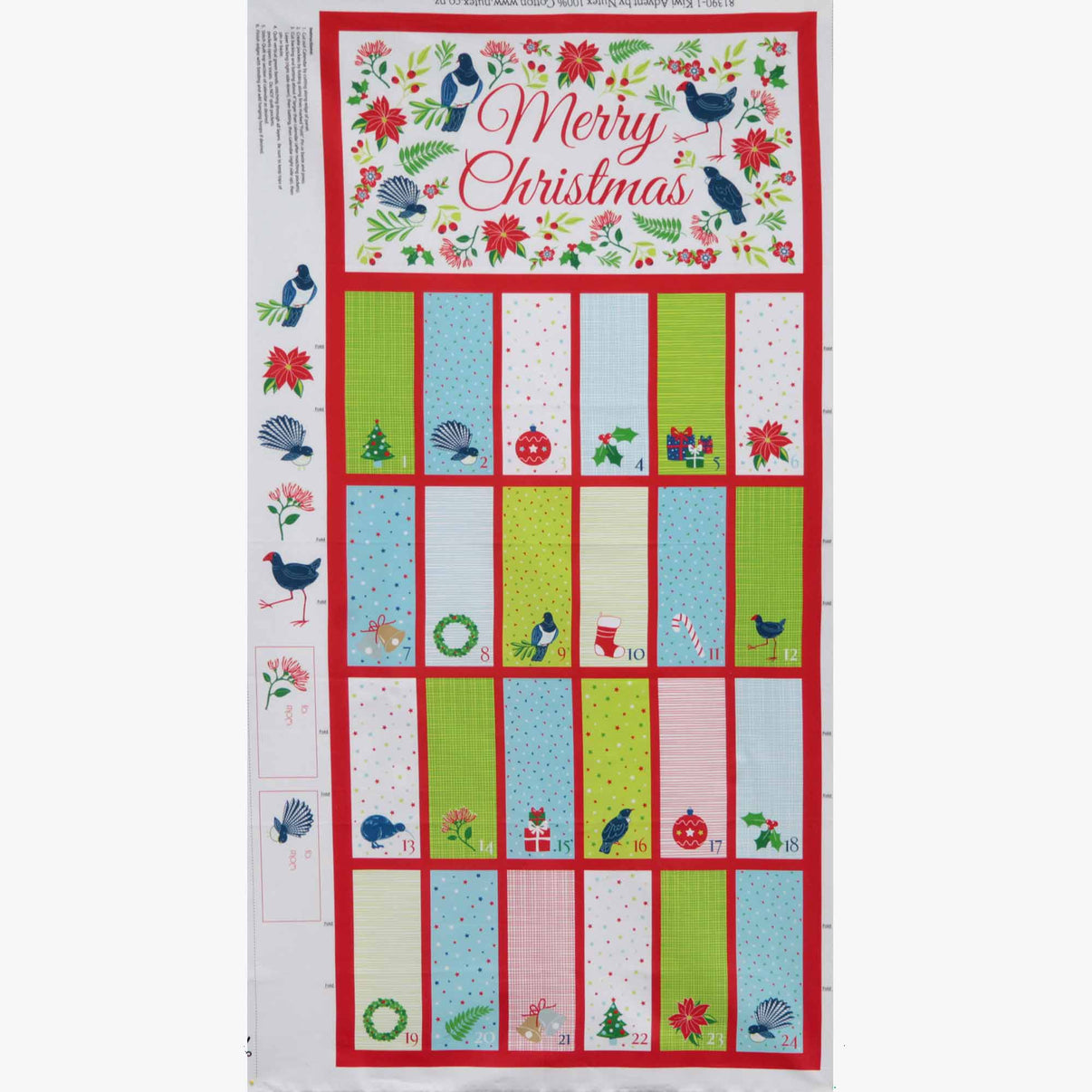 Kiwi Advent Calendar Curtis Fabrics