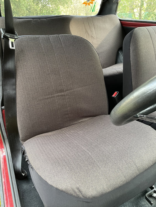 Brown Herringbone Front & Back Seat Covers