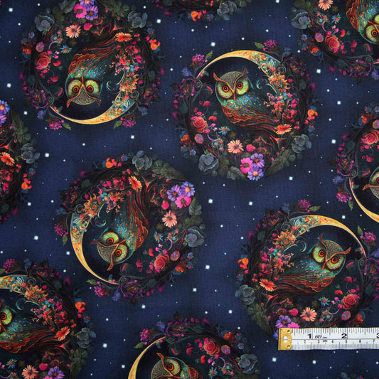 Night Garden - Owls - Dark Blue