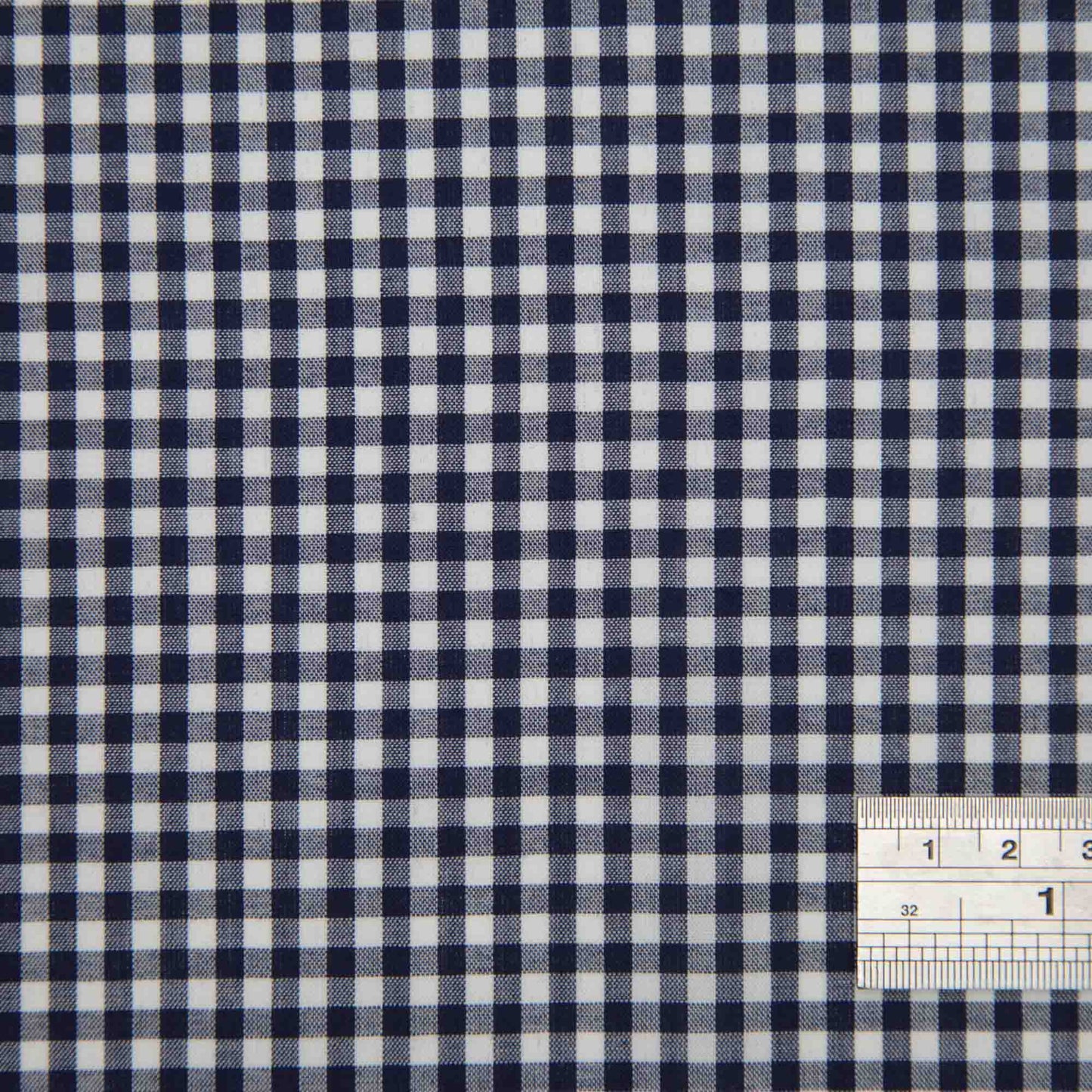 Gingham Polycotton - Navy 1/8"