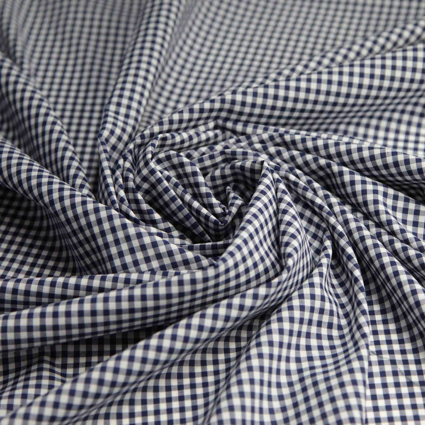 Gingham Polycotton - Navy 1/8"