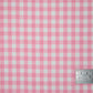 Gingham Polycotton - Pink 1/4"