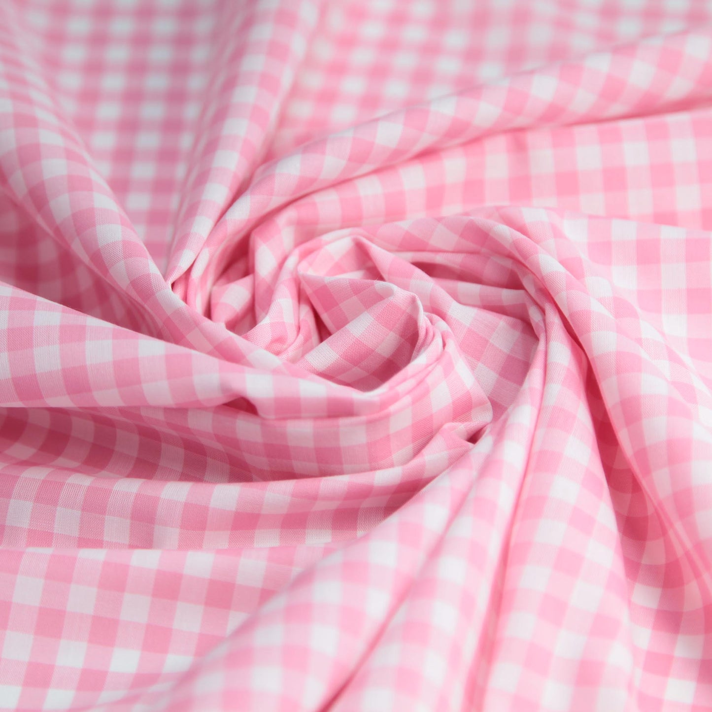 Gingham Polycotton - Pink 1/4"