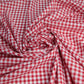 Gingham Polycotton - Red 1/4"