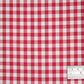 Gingham Polycotton - Red 1/4"