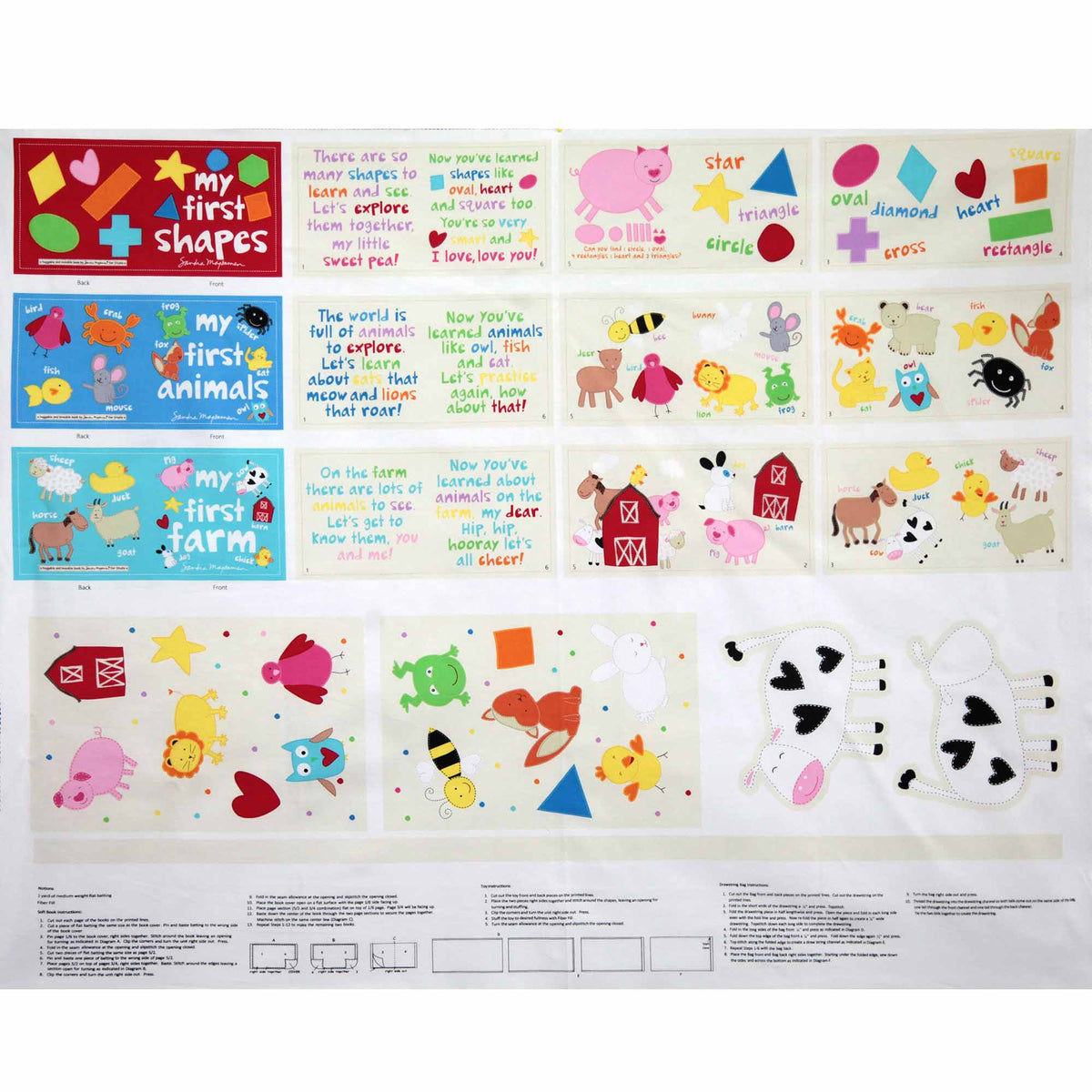 My First Shapes - Book Panel – Curtis Fabrics