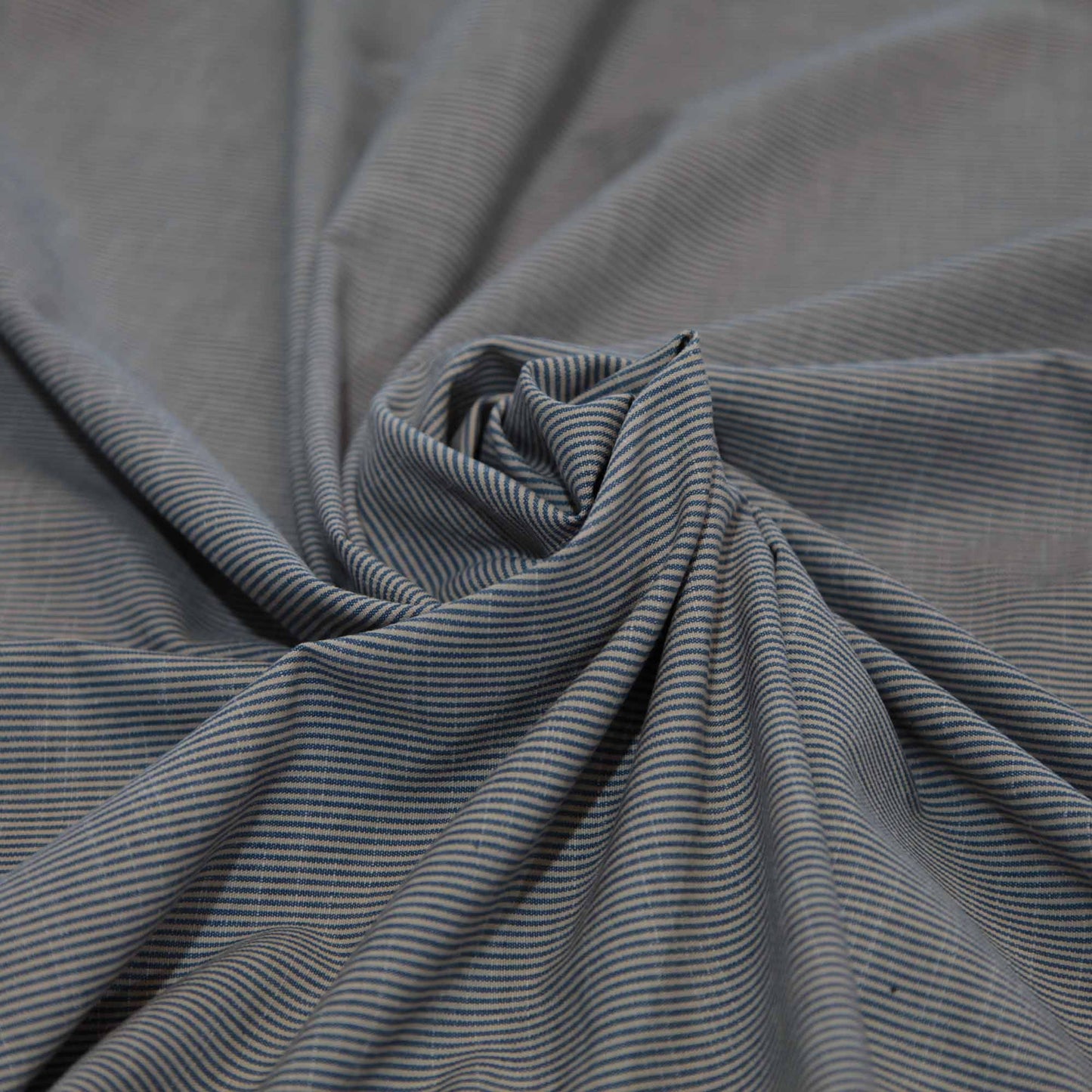 Cotton Linen Ticking Navy