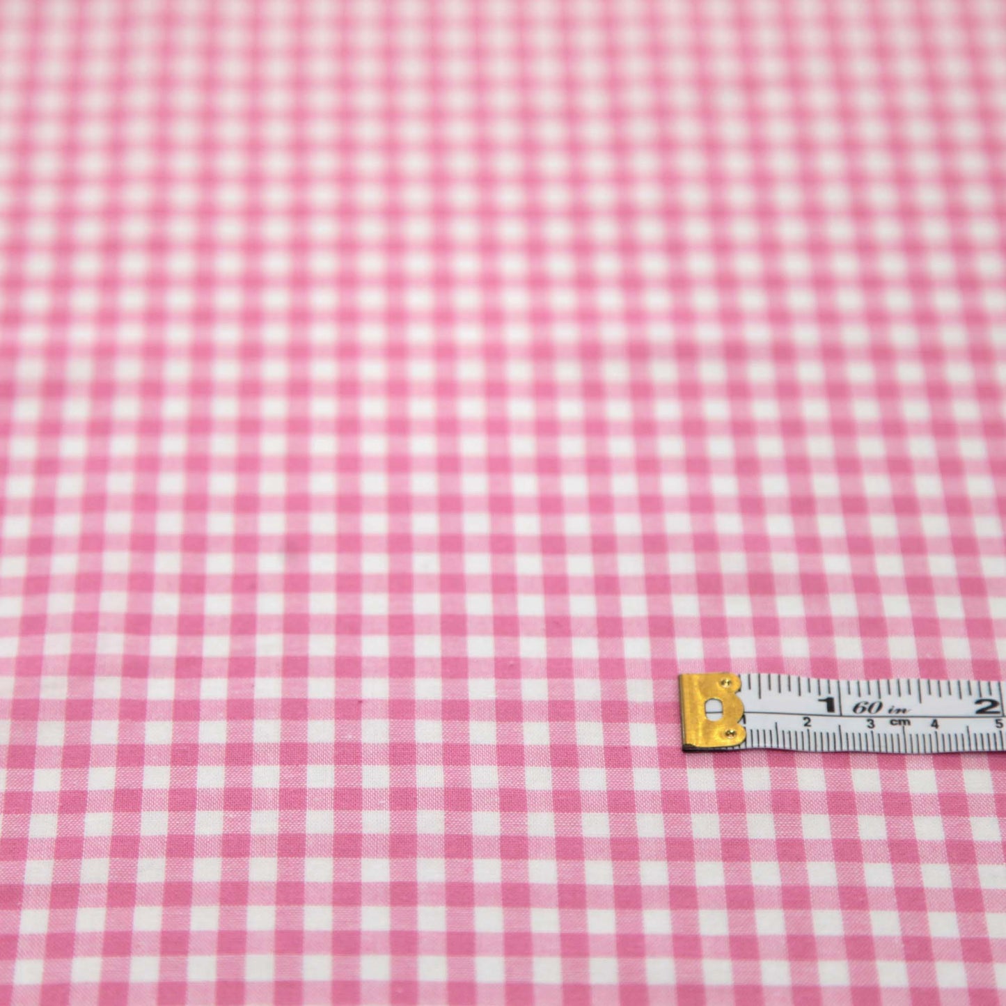 Cotton Gingham 5mm Pink