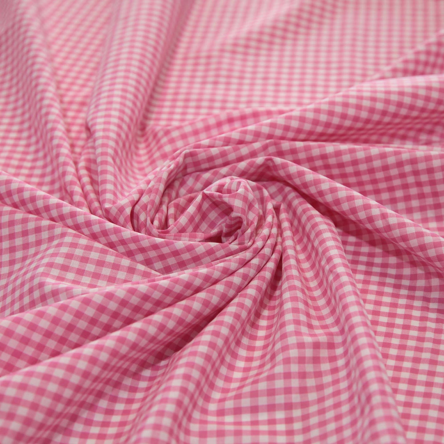 Cotton Gingham 5mm Pink