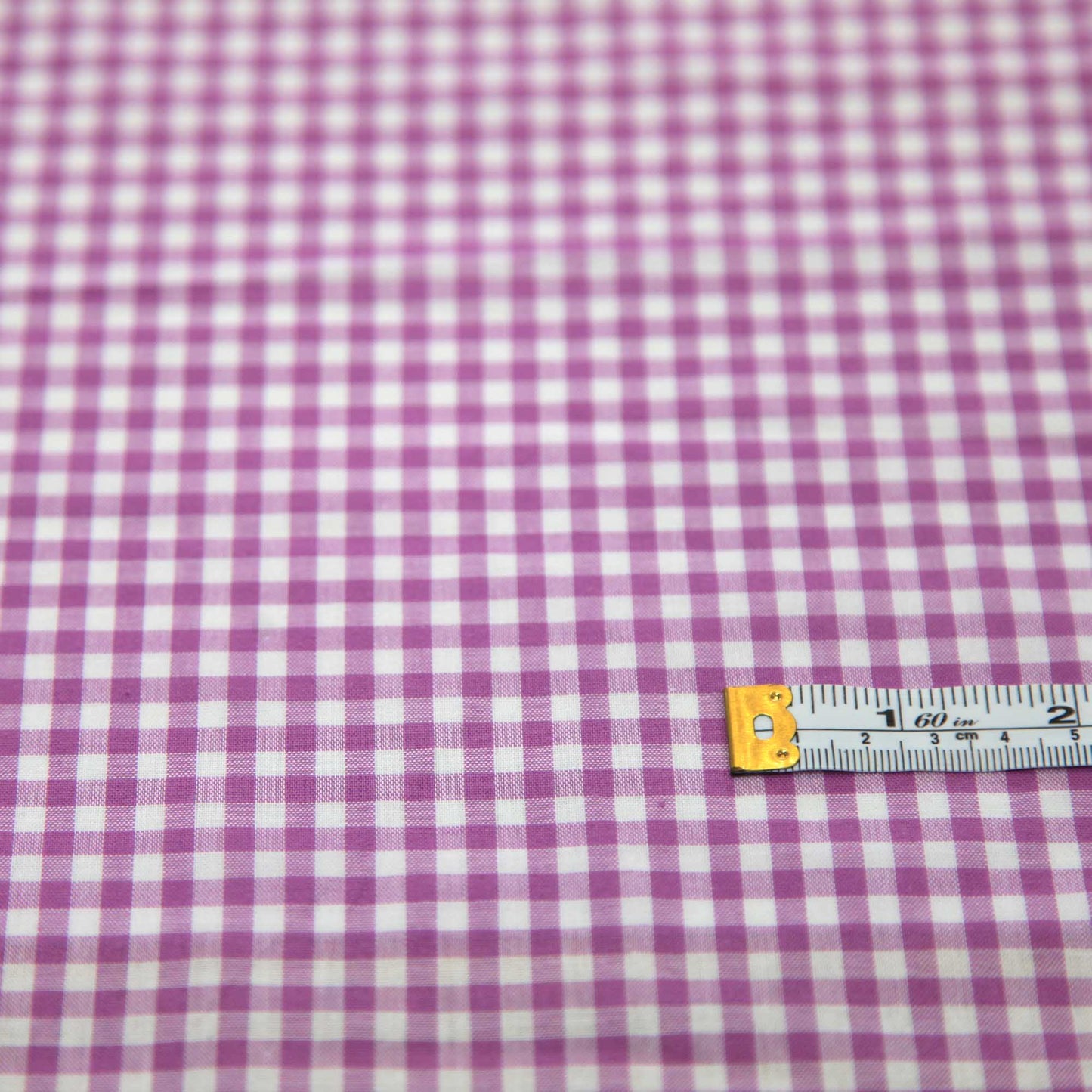 Cotton Gingham 5mm Mauve