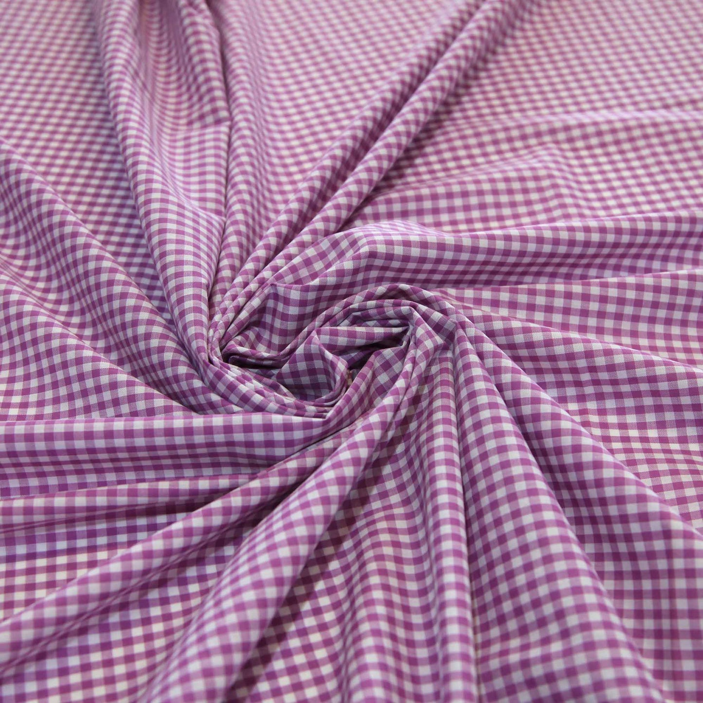 Cotton Gingham 5mm Mauve