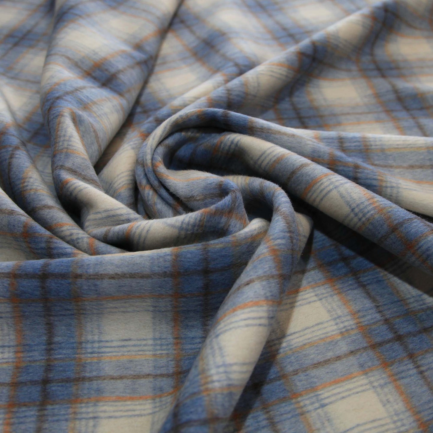 Heavy Wool Viscose - Blue Beige Cream