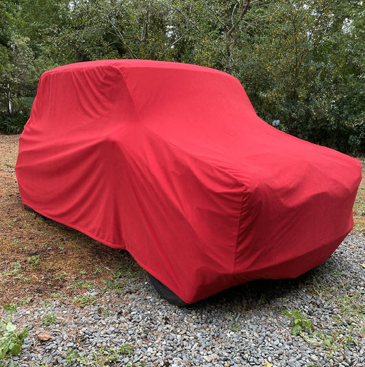 Classic Mini Indoor Car Cover - Red Micro Fleece