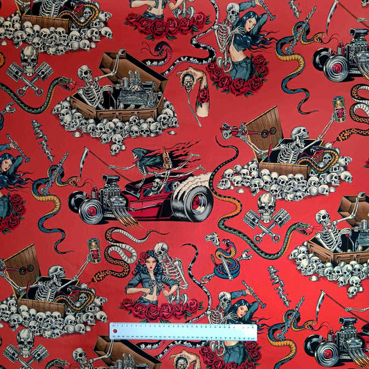 Denim & Demons- Vermilion