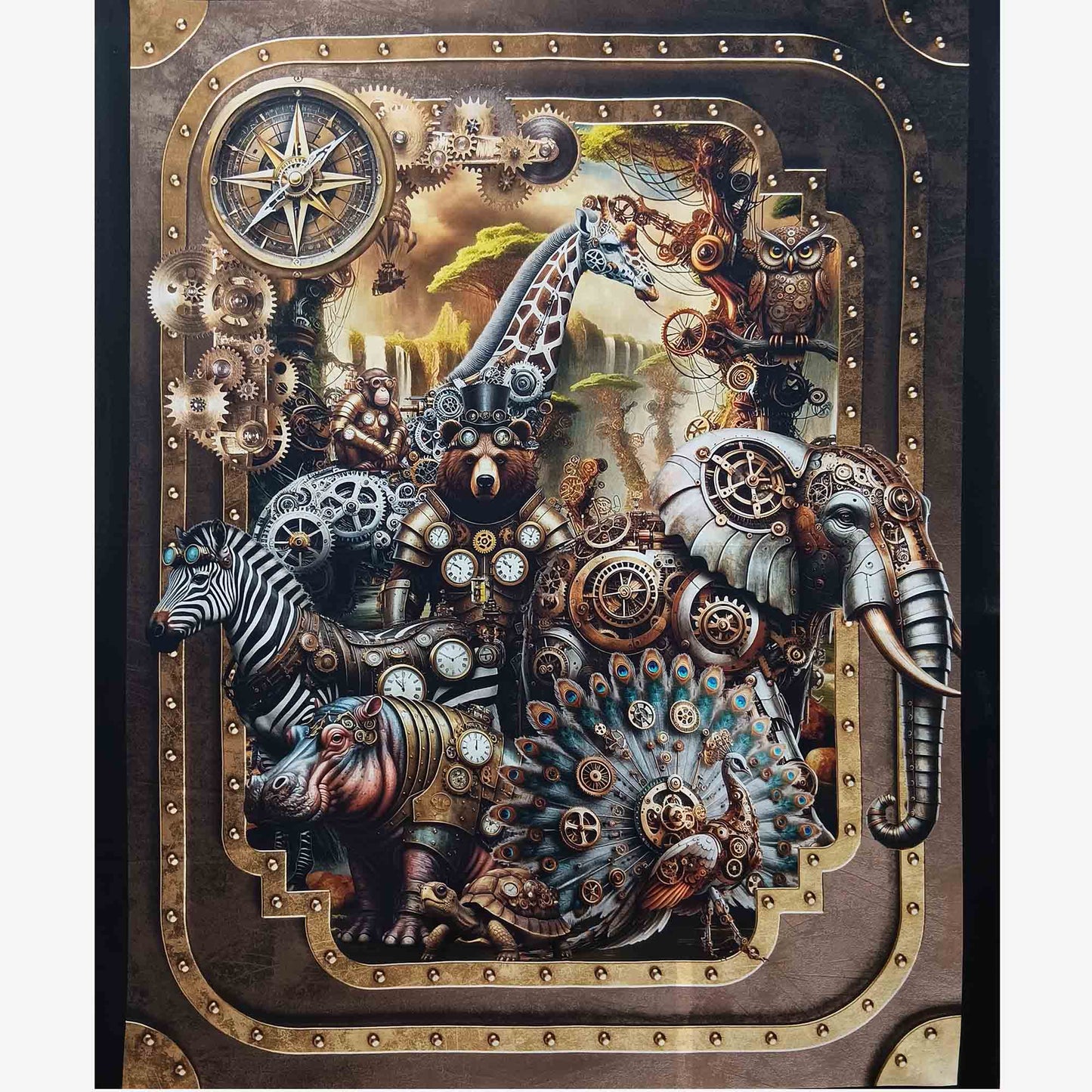 Steampunk Menagerie Large Panel