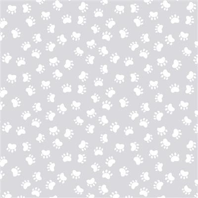 Kitty the Cat - Paw Prints - Light Grey