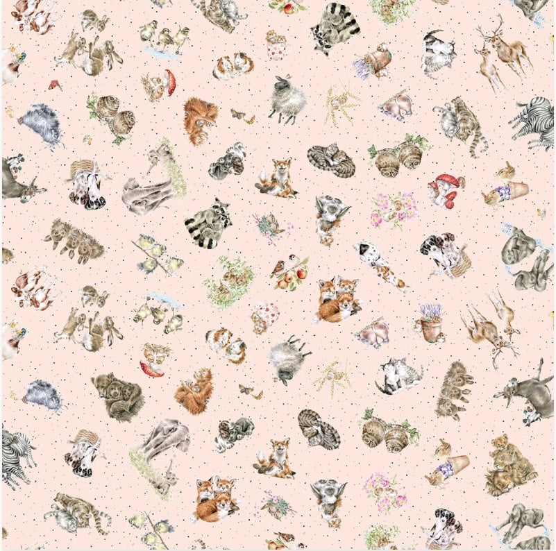 Together is Better - Tossed Animals Soft Pink