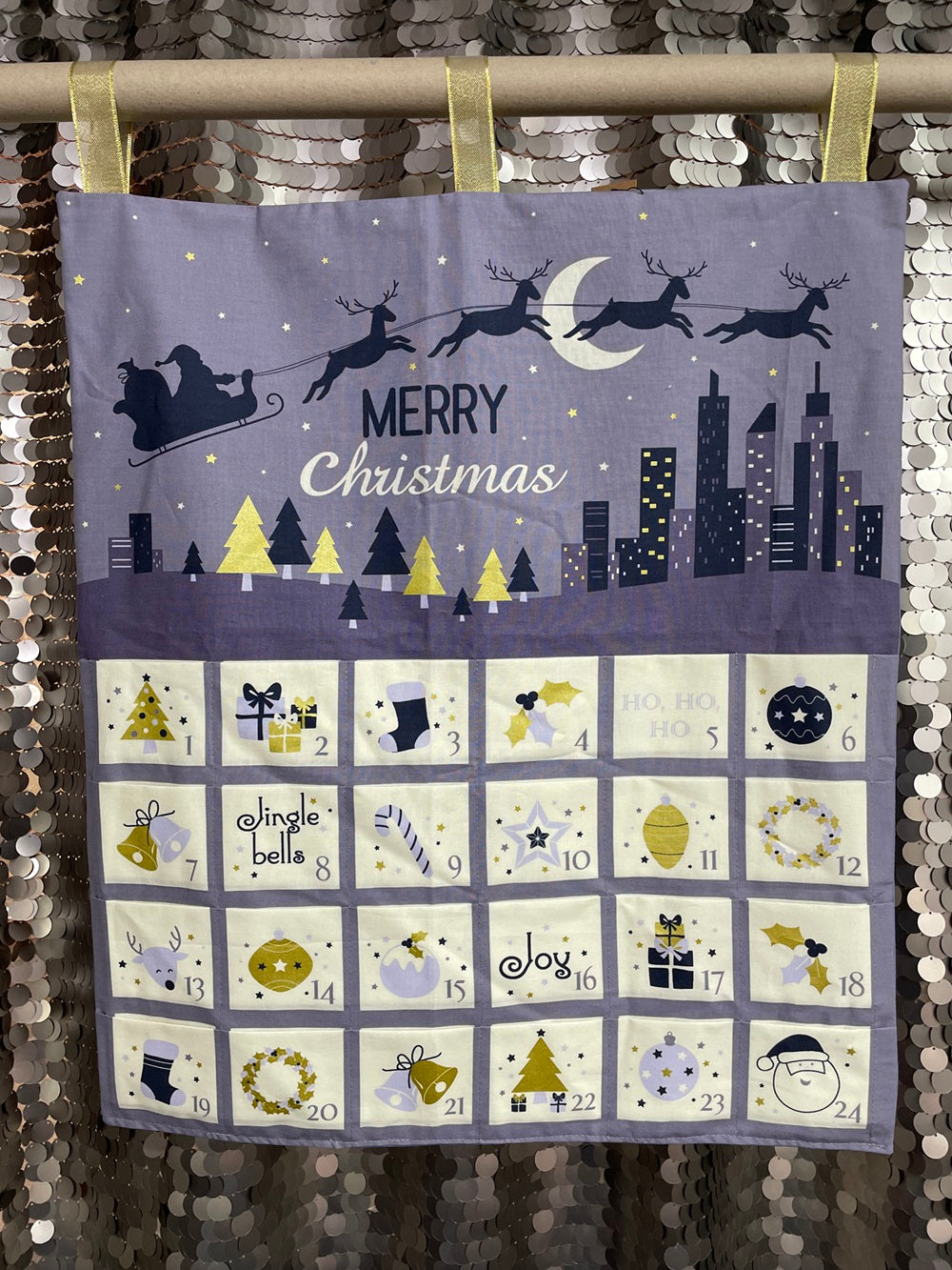 Grey/Gold Advent Calendar - Ready Made