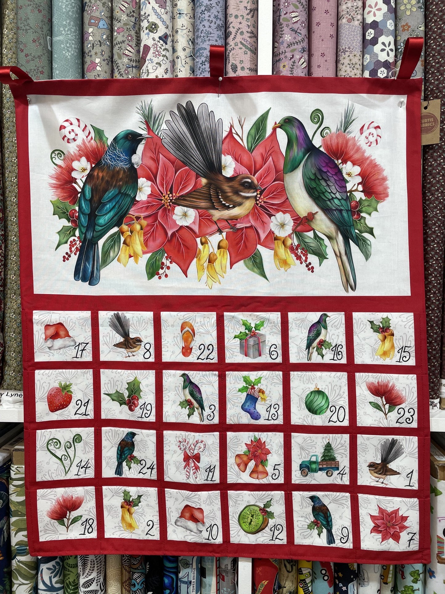 Festive Kiwiana Advent Calendar - Ready to Hang