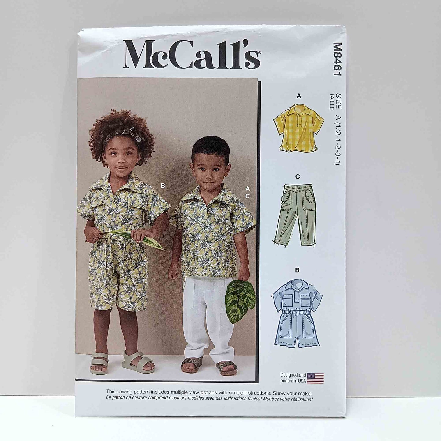 M8461 Toddlers Top, Romper and Pants