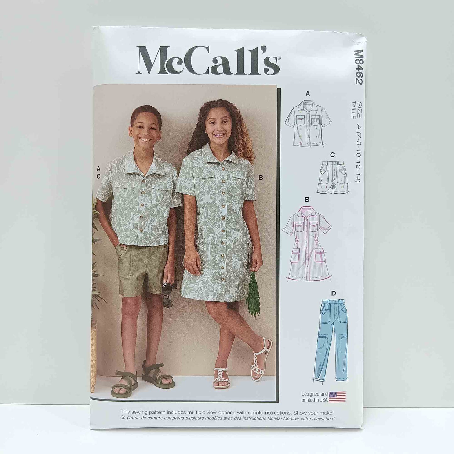 M8462 Girls and Boys Shirt, Shorts And Pants