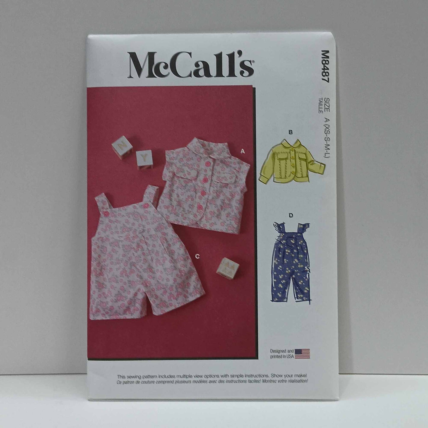 M8487 Infants Vest, Jacket and Overalls