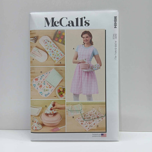 M8494 Misses Apron and Kitchen Accessories