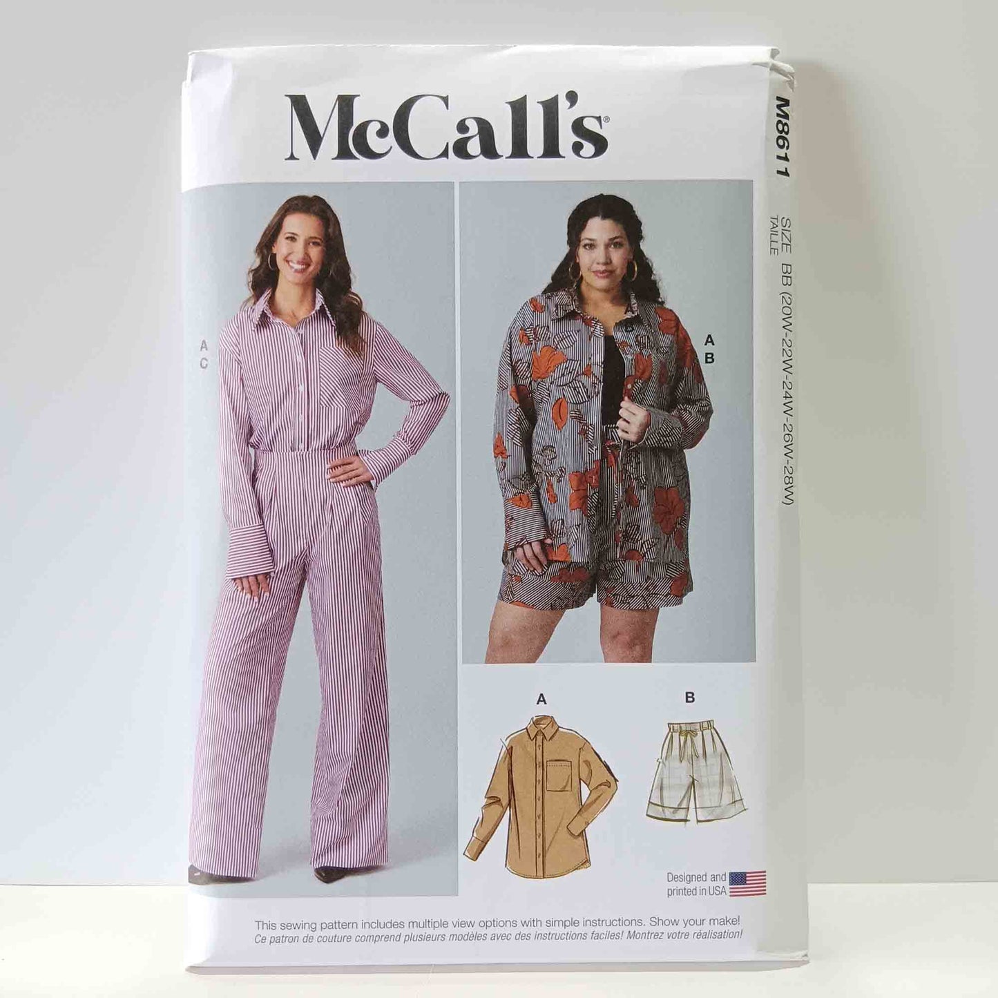 M8611 Misses and Womens Skirt, Shorts and Pants