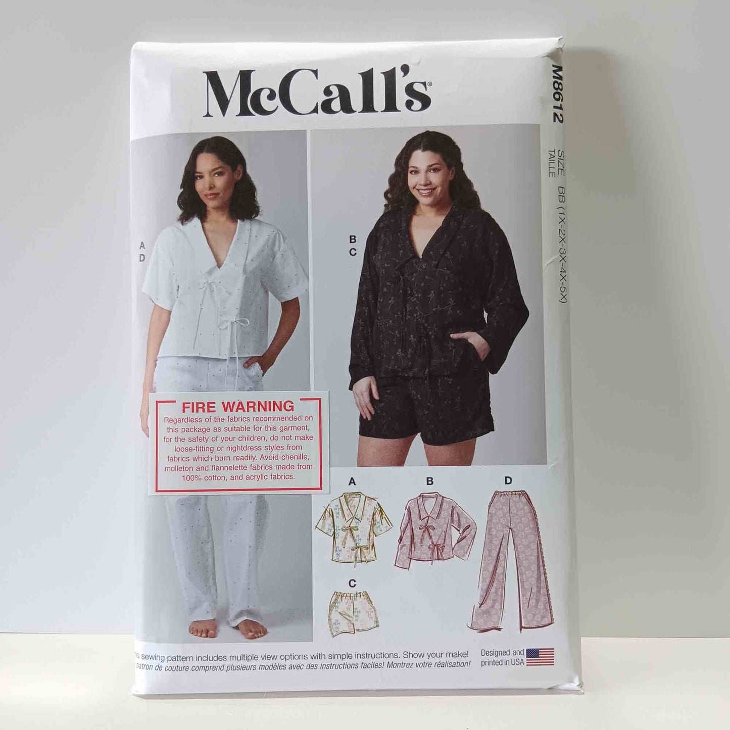 M8612 Misses and Women's Pajamas