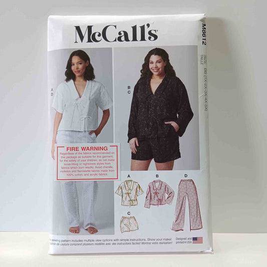 M8612 Misses and Women's Pajamas