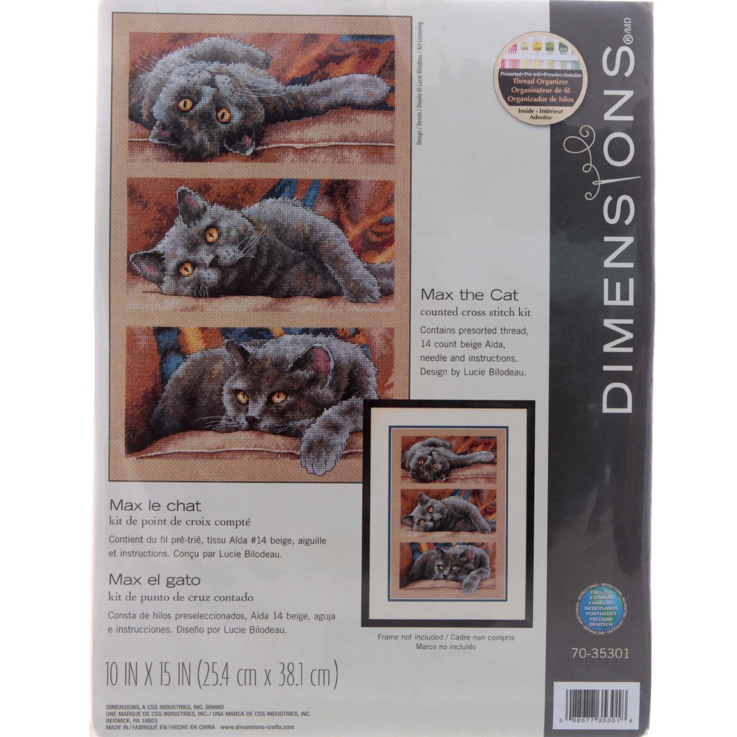 Max the Cat Cross Stitch Kit