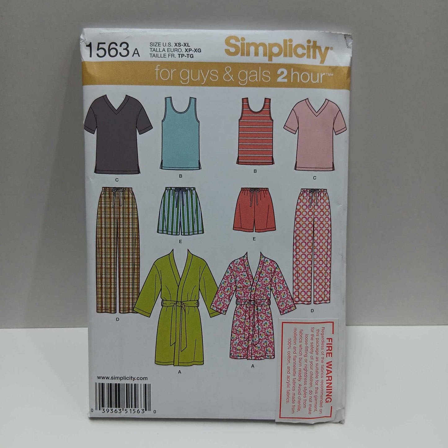 S1563 Unisex Sleepwear