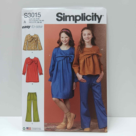 S3015 Girls Top, Dress and Pants