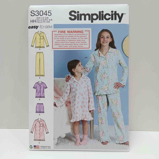 S3045 Childrens and Girls Sleepwear