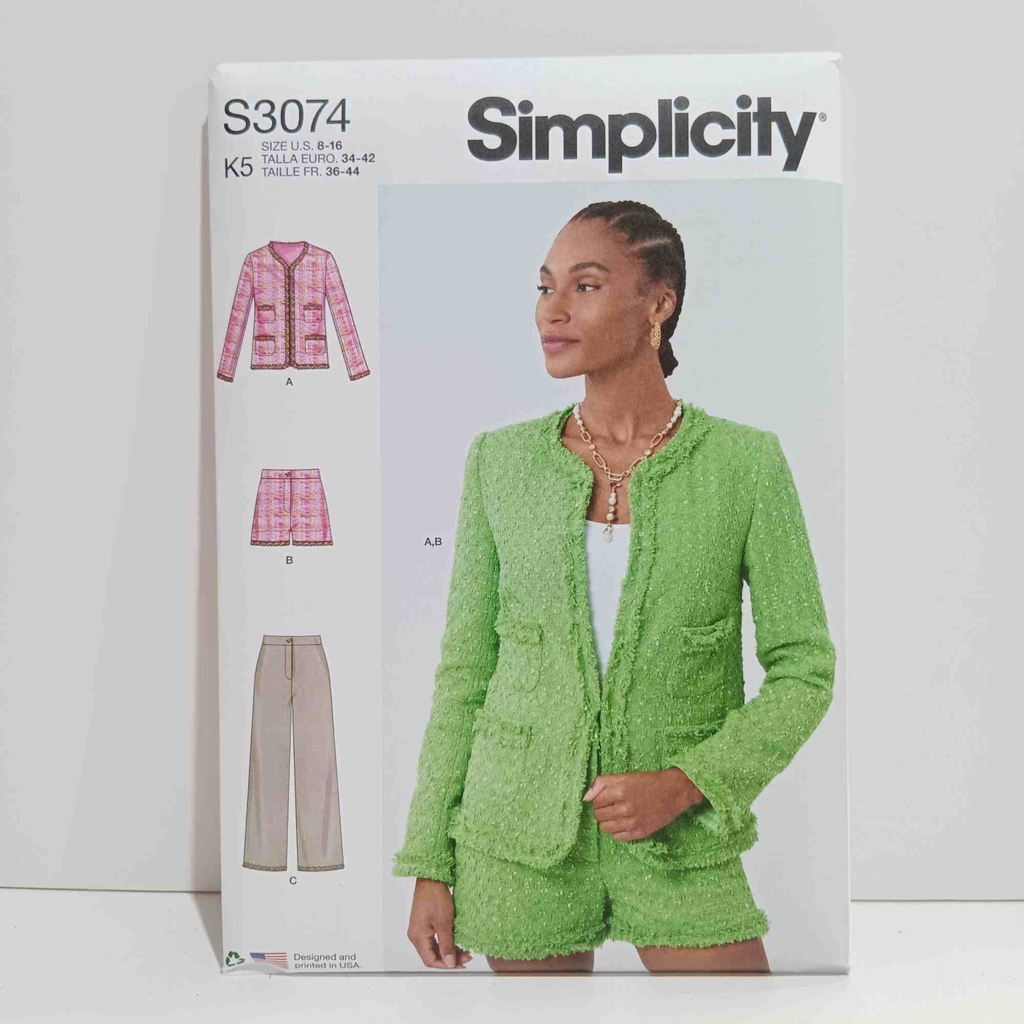 S3074 Misses Jacket, Shorts and Pants
