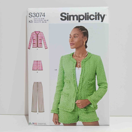 S3074 Misses Jacket, Shorts and Pants