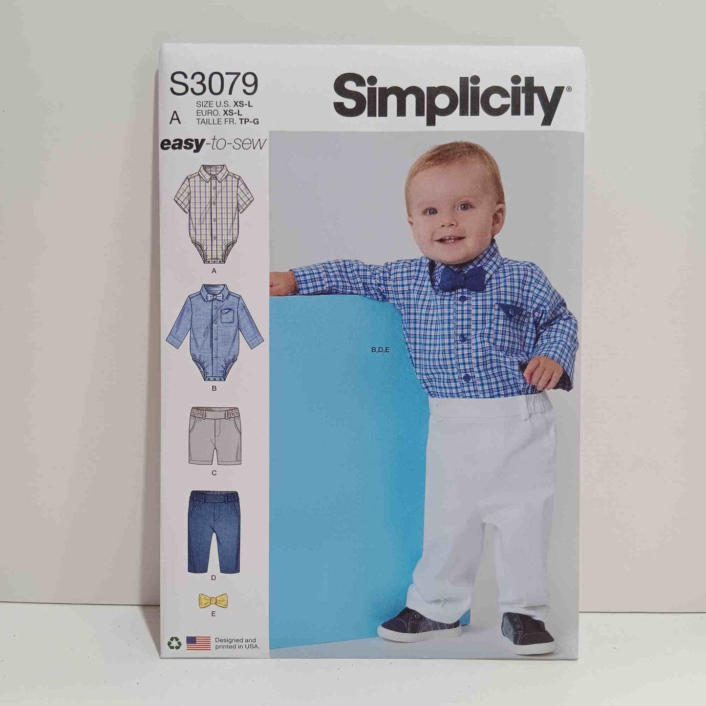 S3079 Babies bodysuit, shorts and pants