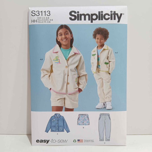 S3113 Children's Jacket, Shorts and Pants