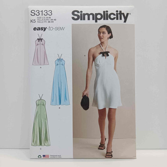 S3133 Misses Halter Dress