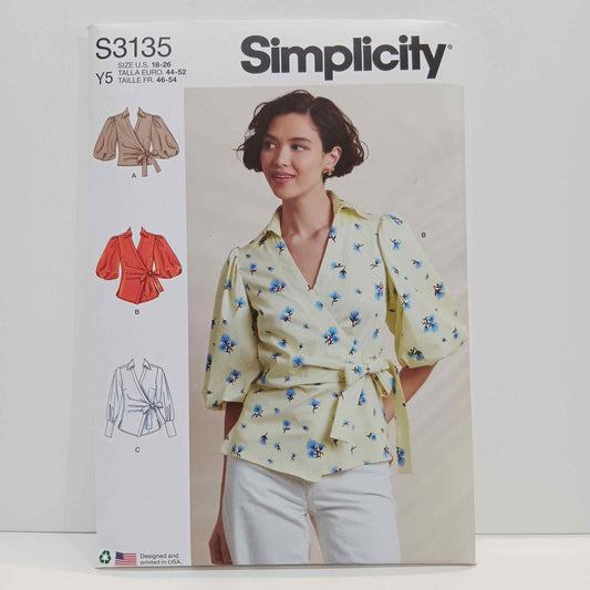 S3135 Misses Wrap Top