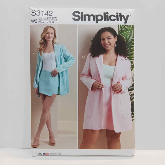 S3142 Misses and Women's Jacket and Skirt