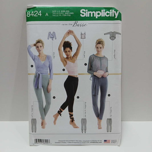 S8424 Misses Leggings, Wrap Top