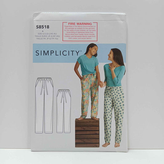 S8518 Girls and Misses Lounge Pants