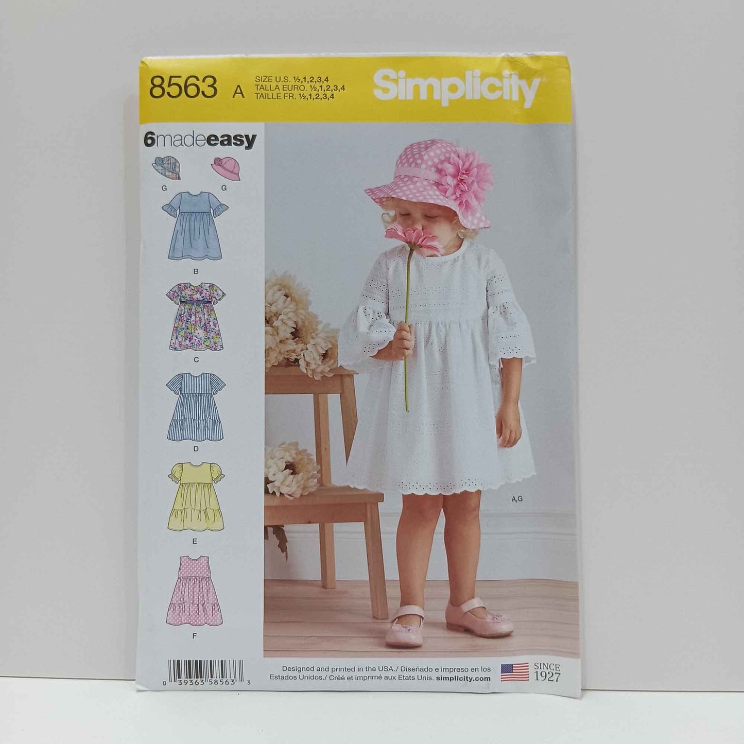 S8563 Toddlers Dress and Hat