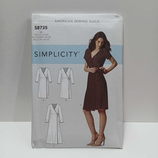 S8735 Misses Wrap Dress