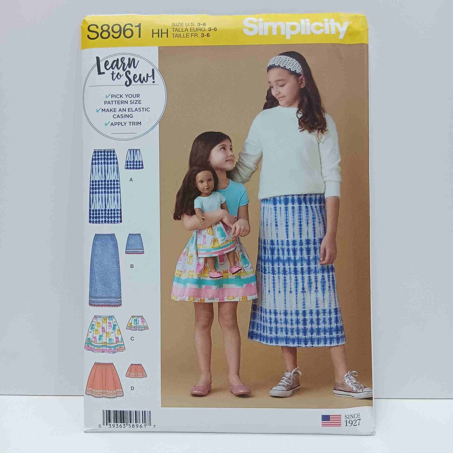 S8961 Childrens Skirts and Doll Clothes